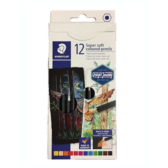Disc Staedtler Super Soft Coloured Pencils Sets of 12