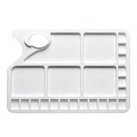 Large Rectangular Plastic Palette with Thumbhole