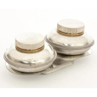 Metal Palette Cup Small Double /w lid 1 1/4