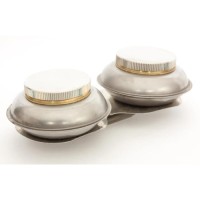 Metal Palette Cup Large Double /w lid 2.25