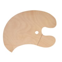 Wood Oval Palette Hold in Left 26