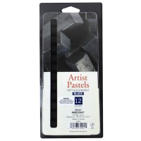 Disc Pro Art Square Artist Pastel of Set 12 Black