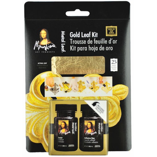 Mona Lisa Gold Leaf Kit (25 sheets) 5