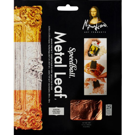 Mona Lisa Genuine Copper Leaf Pkg (25 sheets) 5