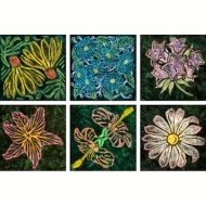 Rubbing Plate Garden Flowers 6