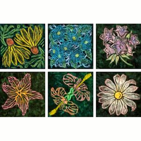 Rubbing Plate Garden Flowers 6