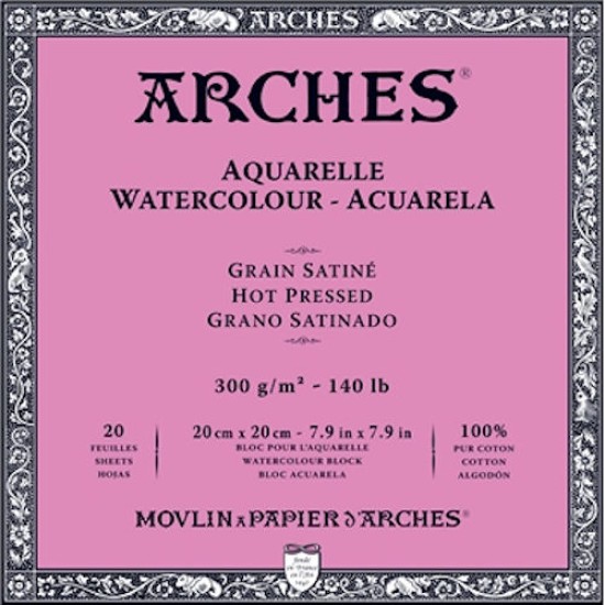 Arches Watercolour Block 140 lb Hot Pressed 7.9