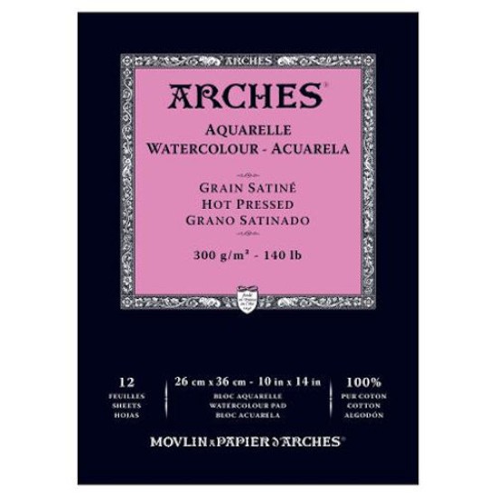 Arches Watercolour Pad 140 lb Hot Press 10