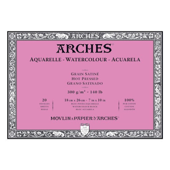 Arches Watercolour Block 140 lb Hot Press 7