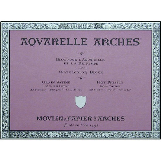 Arches Watercolour Block 140 lb Hot Press 9