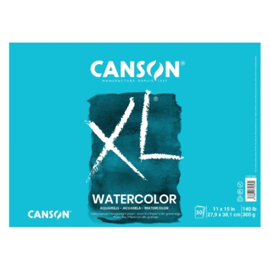 Canson XL Series: Watercolor 30 Sheet Pad 140lb/300gsm 11