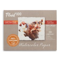 Fluid 100 Watercolour Block 140 lb. 100% Cotton Cold Press 9