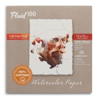 Fluid 100 Watercolour Block 140 lb. 100% Cotton Cold Press 12