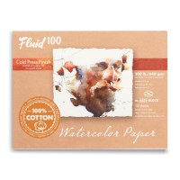 Fluid 100 Watercolour Block 300 lb. 100% Cotton Cold Press 4