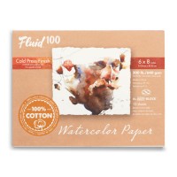 Fluid 100 Watercolour Block 300 lb. 100% Cotton Cold Press 6