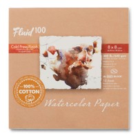 Fluid 100 Watercolour Block 300 lb. 100% Cotton Cold Press 8