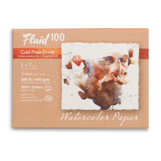 Fluid 100 Watercolour Pochettes 300 lb. 100% Cotton Cold Press 5