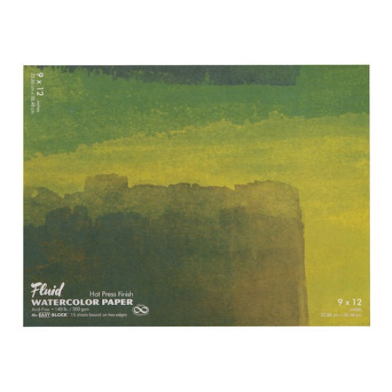 Fluid Watercolour Block 140 lb. Hot Press 9