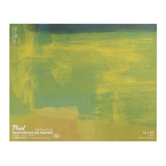 Fluid Watercolour Block 140 lb. Hot Press 16