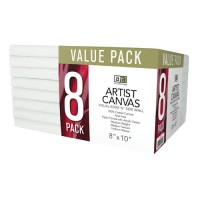 Art Advantage Bulk Prestretched Artist Canvas 8/Pack 8