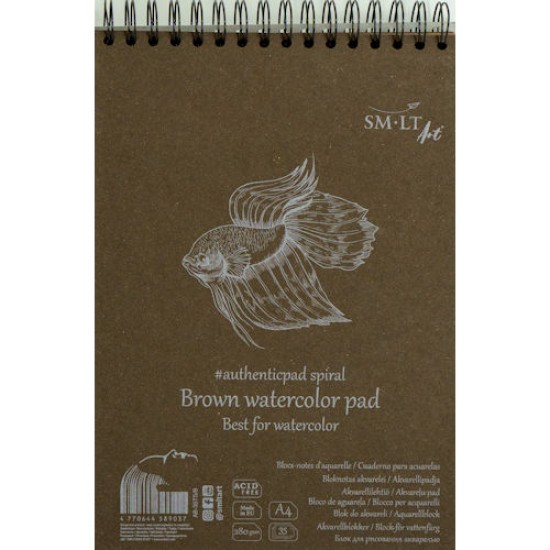 Authentic Brown Watercolour Pad A4 (AB-35TS/B)