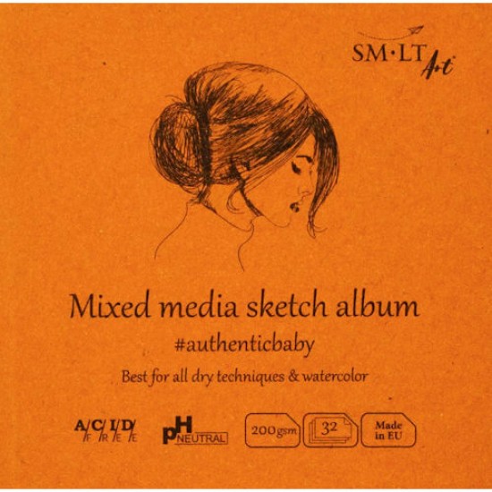 Authentic Orange Mixed Media Pad 3.5