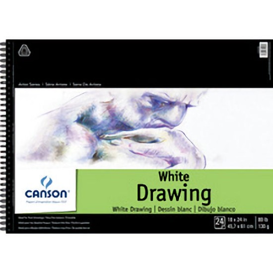 Canson White Drawing Paper 24 sheet 80 lb. 18
