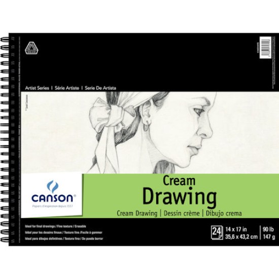 Canson Cream Drawing Pad Wire Bound 14