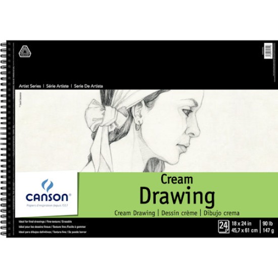 Canson Cream Drawing Pad Wire Bound 18