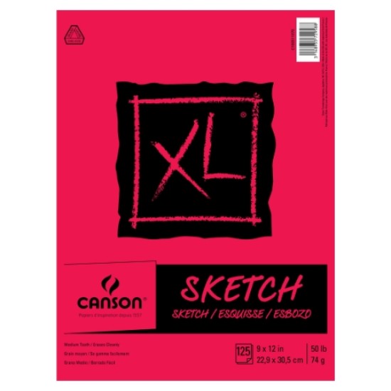 Canson XL Sketch Pad 125 Sheet Tape Bound 9