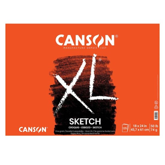 Canson XL Sketch Pad 125 Sheet Fold Over Bound 18