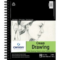 Canson Artist Cream Drawing Pad Side Wire 60 Sheet 9