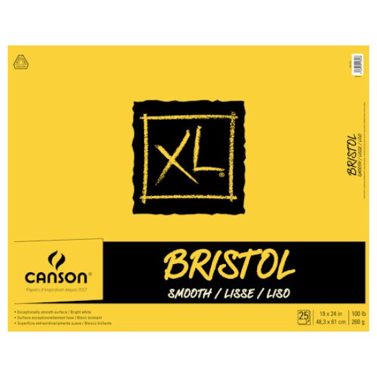 Canson XL Bristol Smooth 100 lb. 25 Sheets 19
