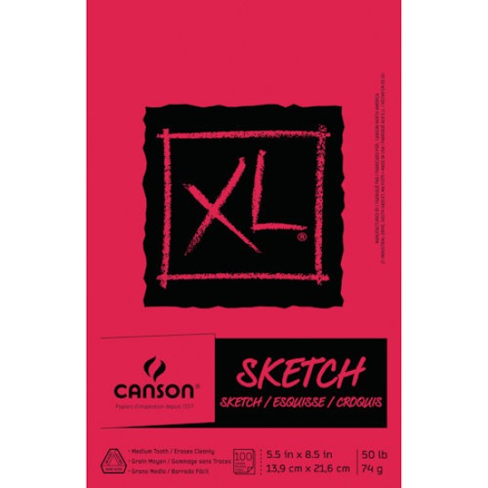 Canson XL Sketch Pad 100 Sheet 5.5