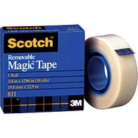 3M Scotch Removable Magic Tape 12.7 mm X 32.9 m Refill (Box) (#811)